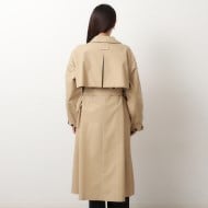 ≪美人百花掲載≫ トレンチコート/スタンドカラー2way【洗える