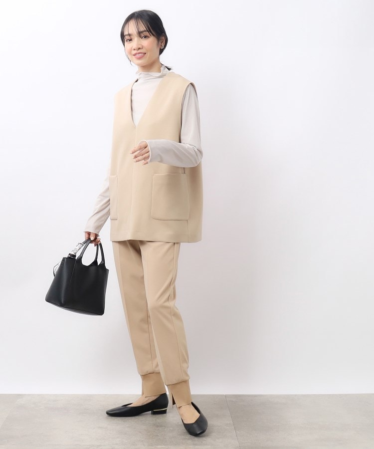 ≪S-LLsize≫ 裾リブスリットイージテーパードパンツ【洗濯機