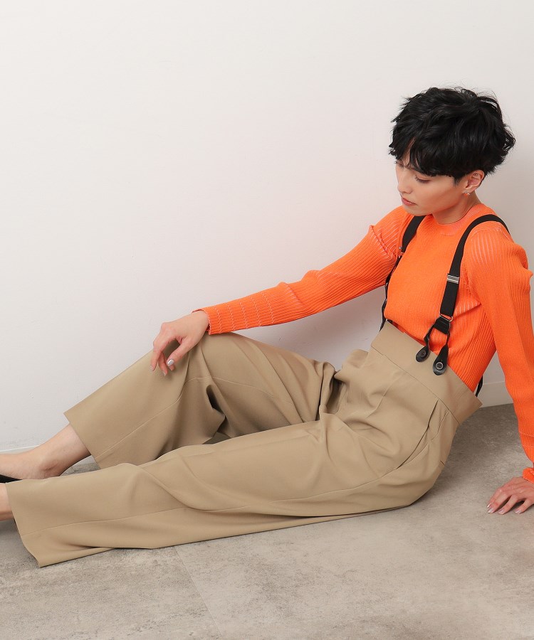 ≪ヒルナンデス！で紹介≫ サスペンダー付きワイドパンツ【洗濯