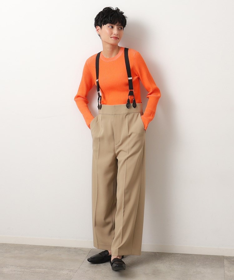 ≪ヒルナンデス！で紹介≫ サスペンダー付きワイドパンツ【洗濯