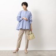 ≪美人百花掲載≫ バンドカラーペプラムシャツブラウス ≪美人百花掲載≫ バンドカラーペプラムシャツブラウス