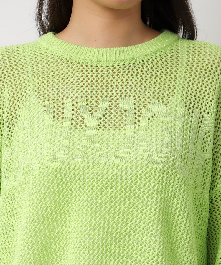 インポート・海外人気ブランド ロゴメッシュニット【洗濯機洗い可／抗ピリング】（ニット ニット+セーター