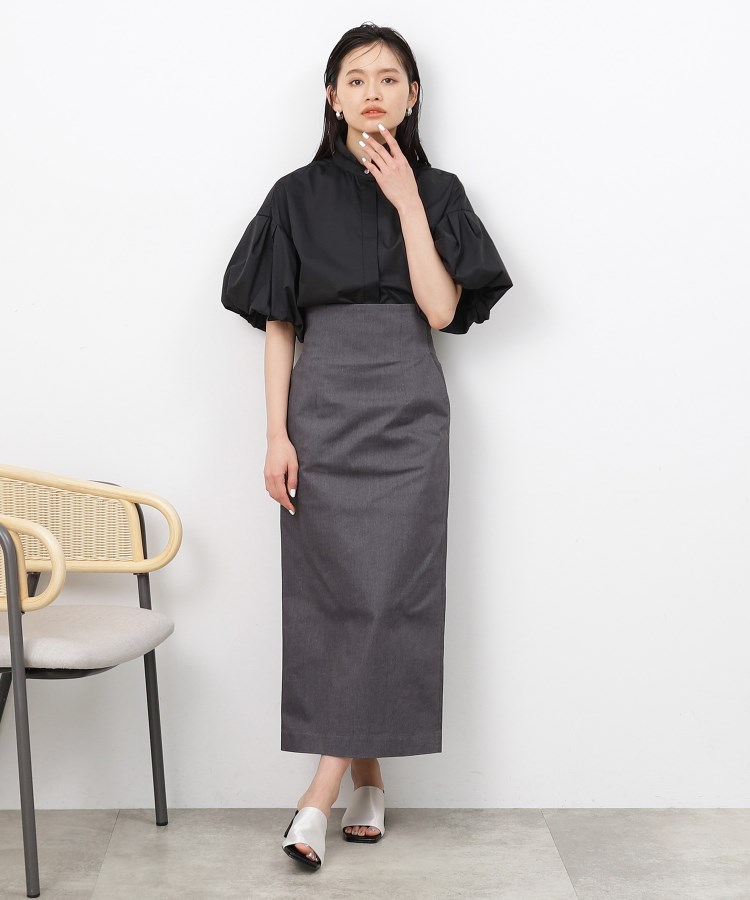 大草直子さんコラボ】デニム調タイトスカート(マキシ・ロング 大草直子さんコラボ】デニム調タイトスカート(マキシ・ロング