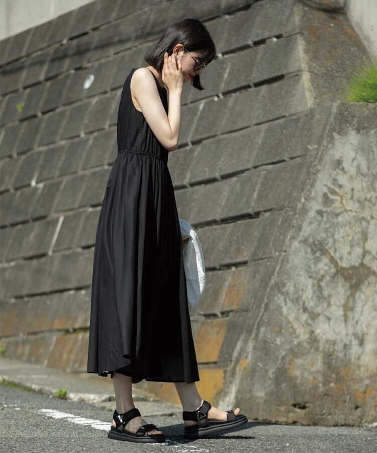 オペークドットクリップ(OPAQUE.CLIP)の《美人百花掲載》フィット＆フレアドレス オーガニックコットン混【洗濯機洗い可】3