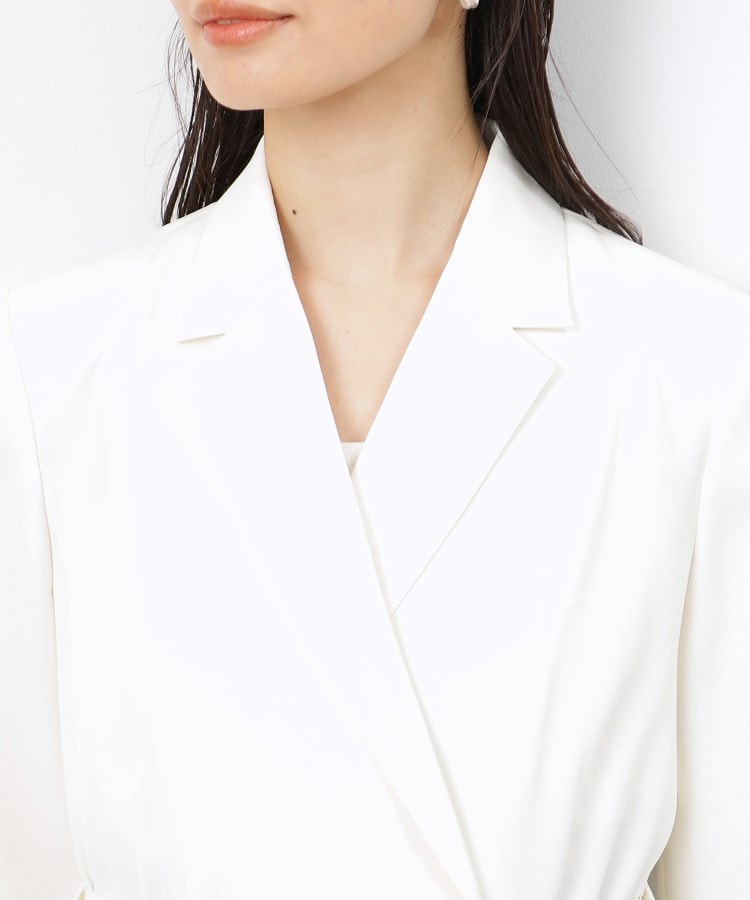 大草直子さんコラボ】ベルト付き5分袖ジャケット(テーラード 大草直子さんコラボ】ベルト付き5分袖ジャケット(テーラード