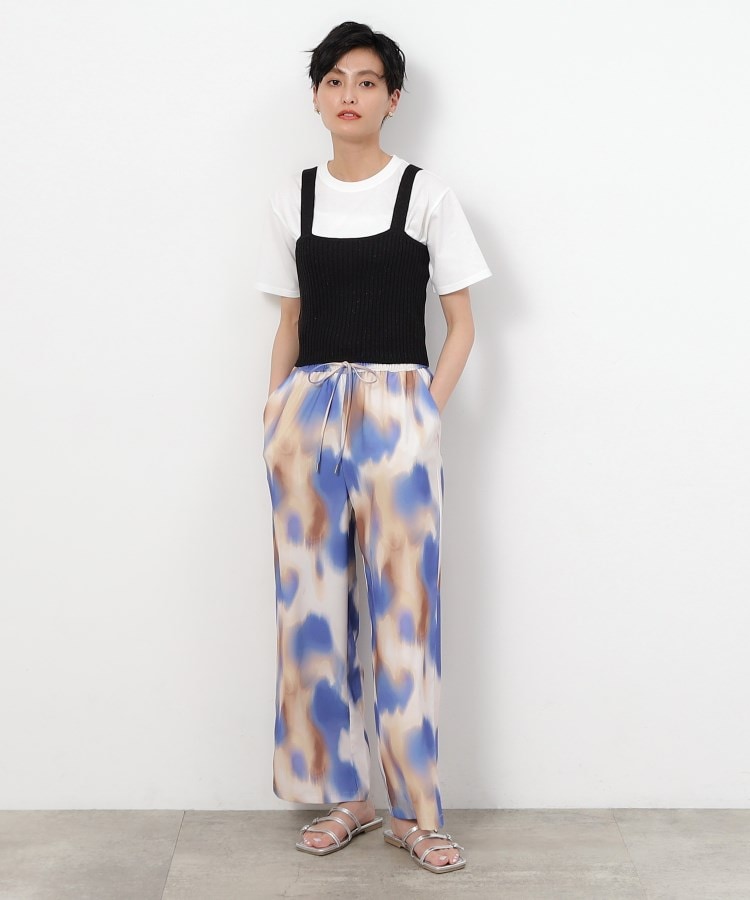 ≪ツインセット≫フロントZIPラメニットビスチェ×Tシャツ【洗濯 ≪ツインセット≫フロントZIPラメニットビスチェ×Tシャツ【洗濯
