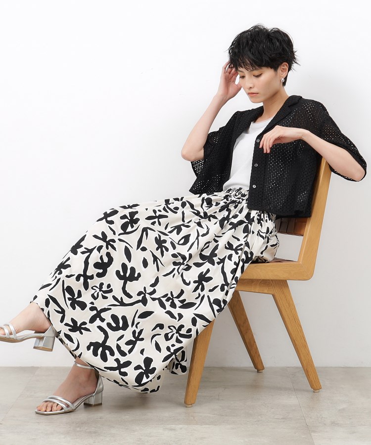 23区｜【洗える】ボタニカルプリント フレア スカート | Rakuten