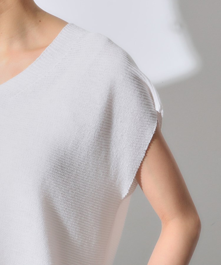 オペークドットクリップ(OPAQUE.CLIP)の≪5color/S-LLsize≫ドライタッチガーターVネックフレンチニット【UVケア/抗ピル/洗濯機洗い可】62