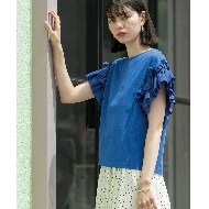 美人百花掲載》フリルドッキングスリーブカットソー【洗濯機洗い