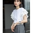 オペークドットクリップ(OPAQUE.CLIP)の《美人百花掲載》フリルドッキングスリーブカットソー【洗濯機洗い可】4