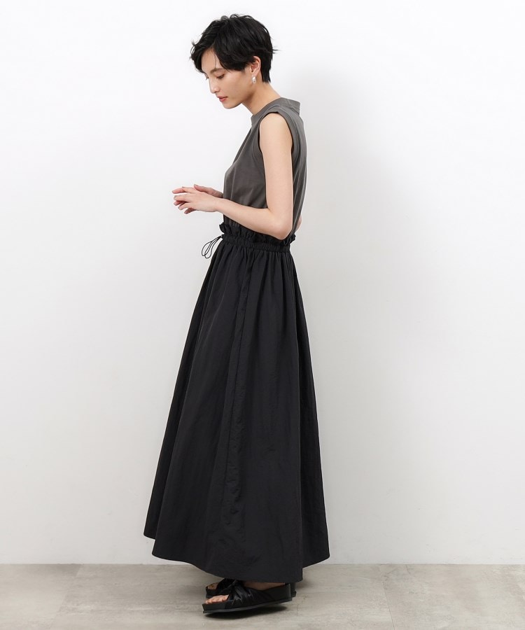 オペークドットクリップ(OPAQUE.CLIP)の《美人百花掲載》カットソー×ナイロンドロスト ドッキングワンピース【洗濯機洗い可】2