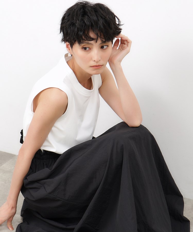 美人百花掲載》カットソー×ナイロンドロスト ドッキング 美人百花掲載》カットソー×ナイロンドロスト ドッキング
