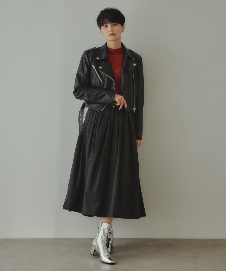 大草直子さんコラボ】ショート丈ライダースジャケット 大草直子さんコラボ】ショート丈ライダースジャケット