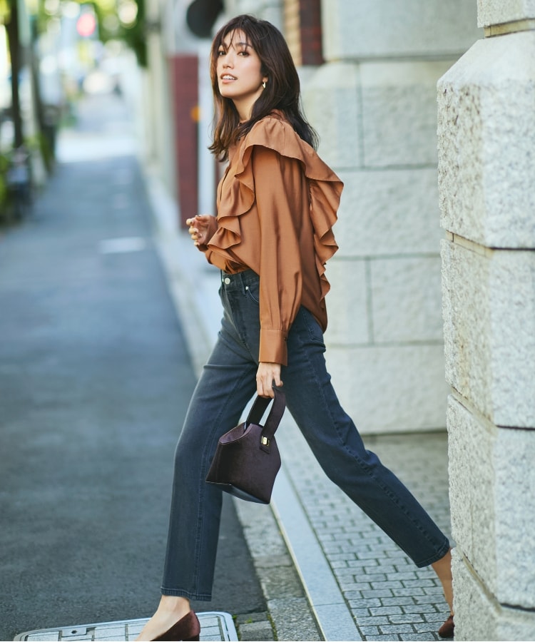 大草直子さんコラボ】ラッフルブラウス(シャツ・ブラウス 大草直子さんコラボ】ラッフルブラウス(シャツ・ブラウス