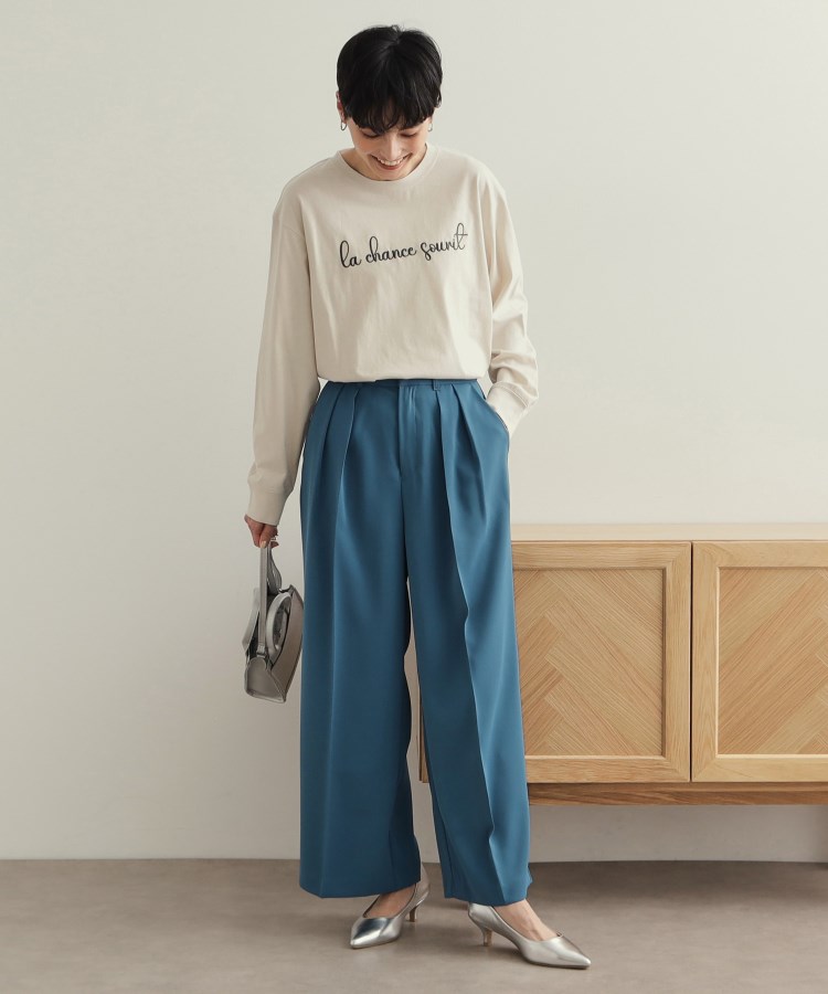オペークドットクリップ(OPAQUE.CLIP)の刺繍ロゴトップス【洗濯機洗い可】10