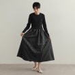 オペークドットクリップ(OPAQUE.CLIP)の《美人百花掲載》ニット×ジャカードドッキングワンピース【洗濯機洗い可/抗ピル】2