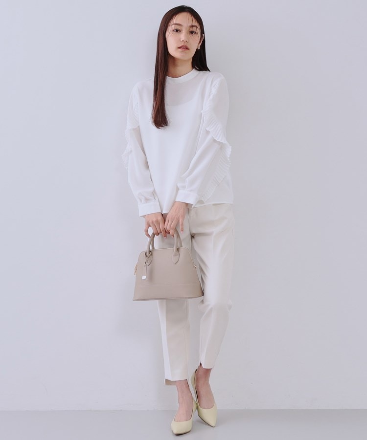 美人百花掲載》プリーツフリルスリーブブラウス【洗濯機洗い可 美人百花掲載》プリーツフリルスリーブブラウス【洗濯機洗い可