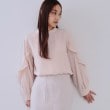 オペークドットクリップ(OPAQUE.CLIP)の《美人百花掲載》プリーツフリルスリーブブラウス【洗濯機洗い可】 ライトピンク(070)
