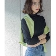 オペークドットクリップ(OPAQUE.CLIP)のシアーメロウハイネックトップス【洗濯機洗い可】2