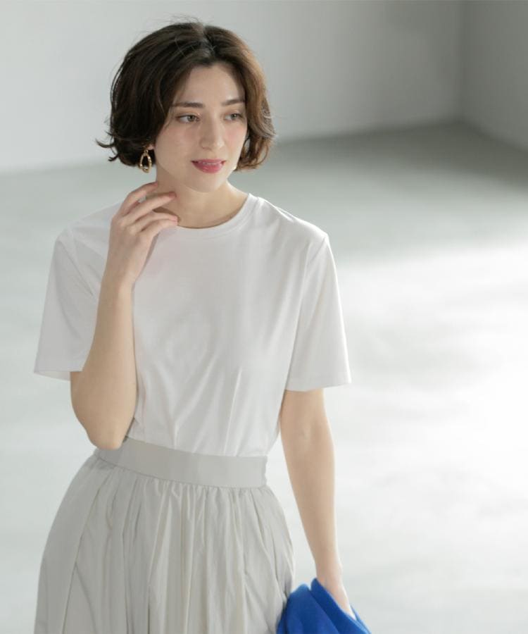 オペークドットクリップ(OPAQUE.CLIP)の《5色展開/SS-LLサイズ》ベーシックTシャツ【UV/接触冷感/洗濯機洗い可】5