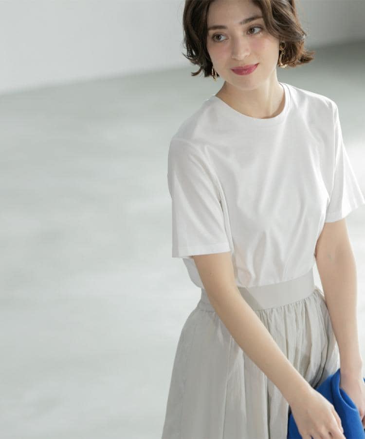 オペークドットクリップ(OPAQUE.CLIP)の《5色展開/SS-LLサイズ》ベーシックTシャツ【UV/接触冷感/洗濯機洗い可】6