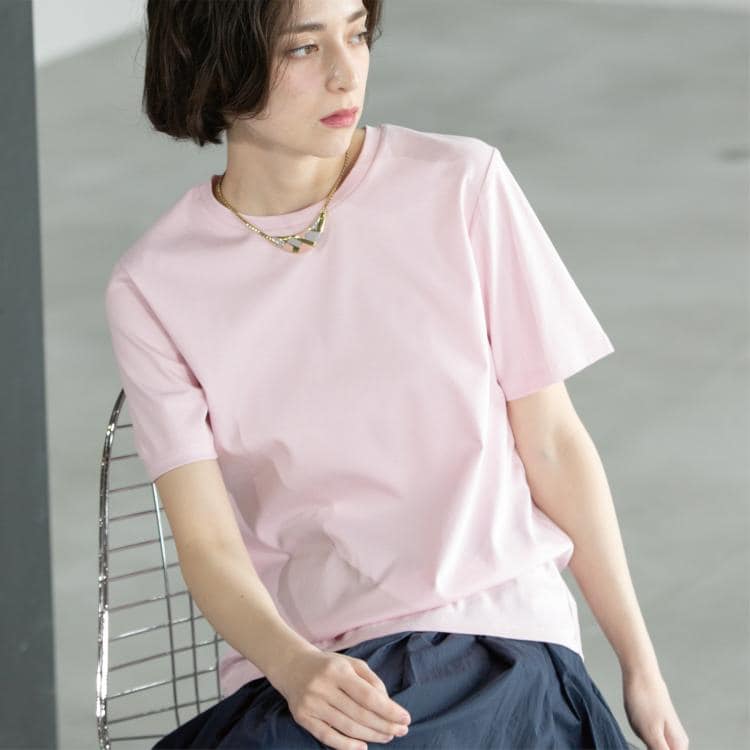 オペークドットクリップ(OPAQUE.CLIP)の《5色展開/SS-LLサイズ》ベーシックTシャツ【UV/接触冷感/洗濯機洗い可】 Ｔシャツ