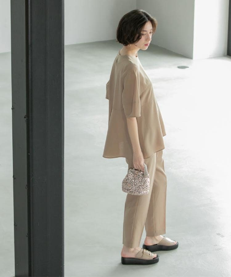 オペークドットクリップ(OPAQUE.CLIP)の《6色展開/丈が選べる》美脚イージーテーパードパンツ/セットアップ対応【ストレッチ/洗濯機洗い可/防シワ】35