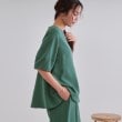 オペークドットクリップ(OPAQUE.CLIP)の《6色展開》ストレッチペプラムブラウス/セットアップ対応【洗濯機洗い可/防シワ】57