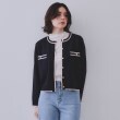 オペークドットクリップ(OPAQUE.CLIP)の《美人百花掲載》配色ラインカーディガン/アンサンブル対応【洗濯機洗い可】 ネイビー(094)