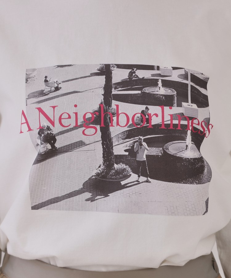 オペークドットクリップ(OPAQUE.CLIP)のフォトプリントロングTシャツ【洗濯機洗い可】4