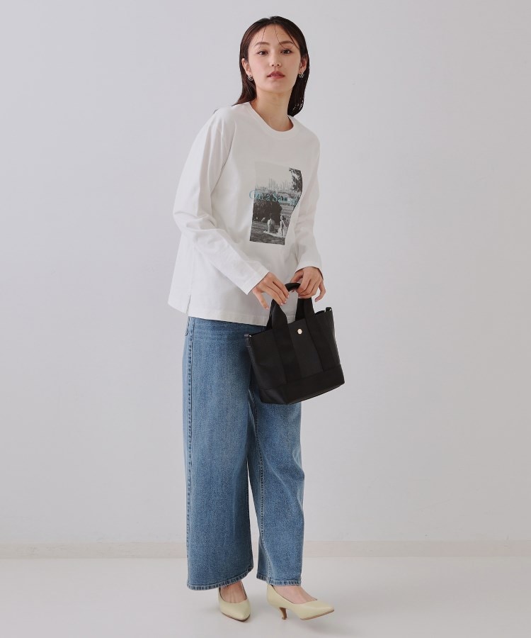 オペークドットクリップ(OPAQUE.CLIP)のフォトプリントロングTシャツ【洗濯機洗い可】6