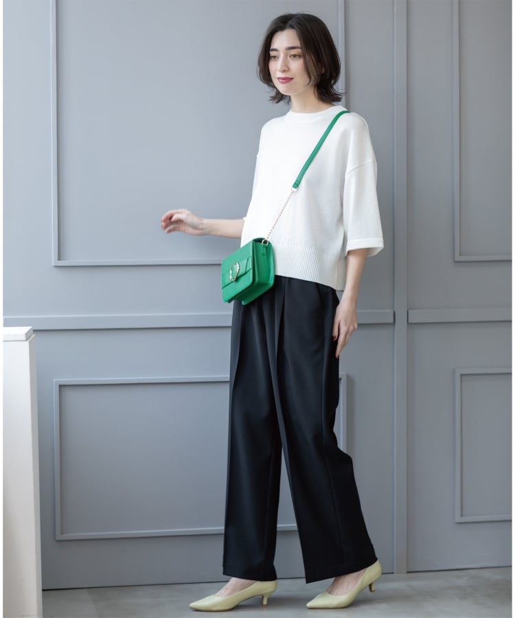 SS-LLsize》美脚ストレッチイージーワイドパンツ【洗濯機洗い可 SS-LLsize》美脚ストレッチイージーワイドパンツ【洗濯機洗い可