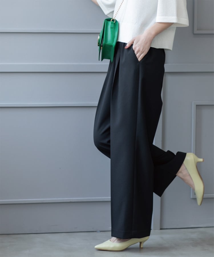 SS-LLsize》美脚ストレッチイージーワイドパンツ【洗濯機洗い可 SS-LLsize》美脚ストレッチイージーワイドパンツ【洗濯機洗い可