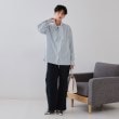 オペークドットクリップ(OPAQUE.CLIP)のストライプボウタイシャツ【洗濯機洗い可】10