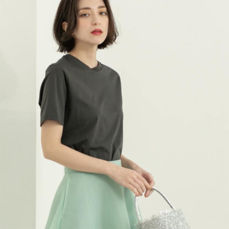 オペークドットクリップ(OPAQUE.CLIP)の《5色展開/SS-LLサイズ》ベーシッククルーネックTシャツ【接触冷感/洗濯機洗い可】 Ｔシャツ