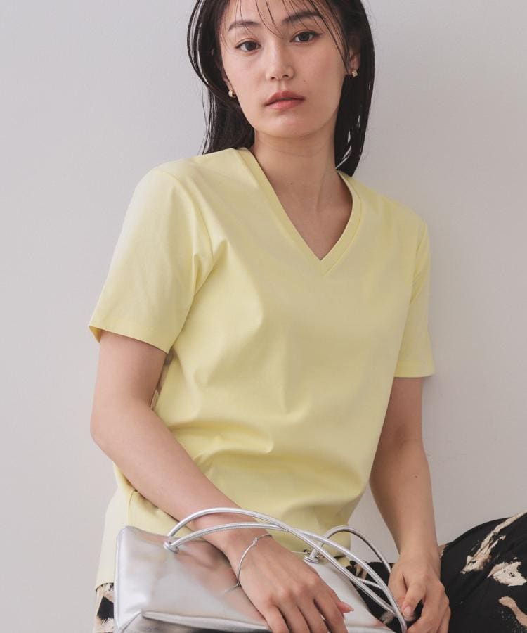 5color/SS-LLsize》VネックベーシックTシャツ【接触冷感/洗濯機 5color/SS-LLsize》VネックベーシックTシャツ【接触冷感/洗濯機