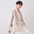 オペークドットクリップ(OPAQUE.CLIP)のダブルブレストジャケット【洗える】 ライトベージュ(051)
