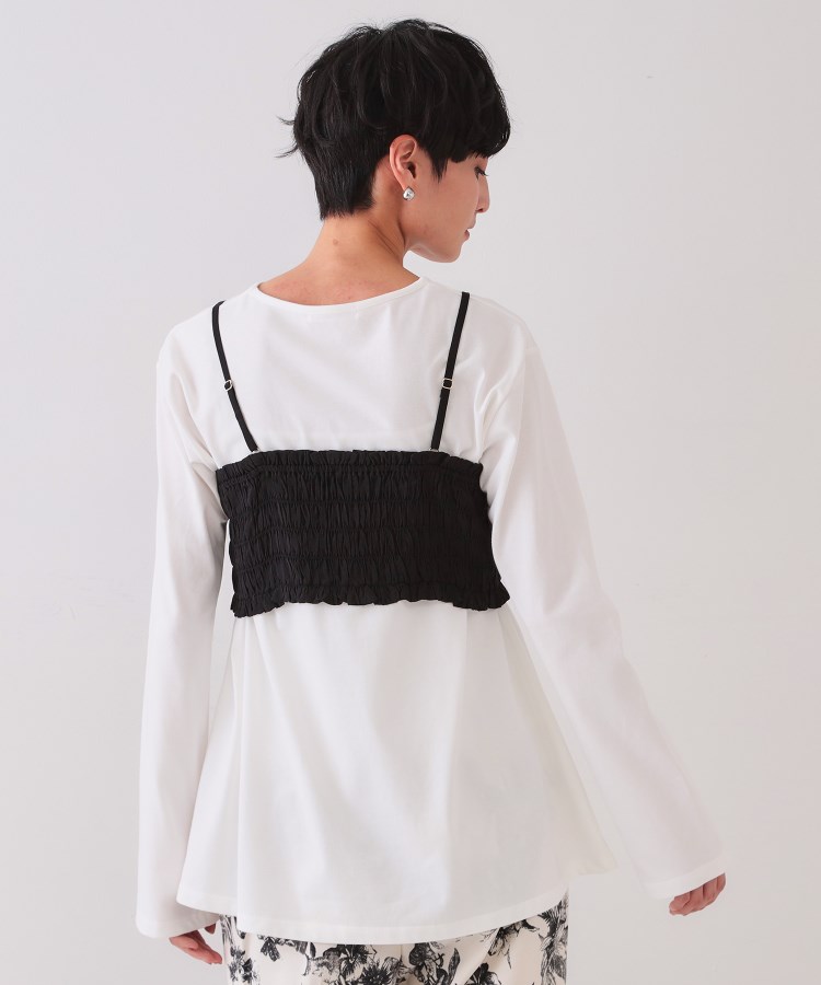 オペークドットクリップ(OPAQUE.CLIP)の《ツインセット》シャーリングビスチェ×ロングTシャツ【洗濯機洗い可】14