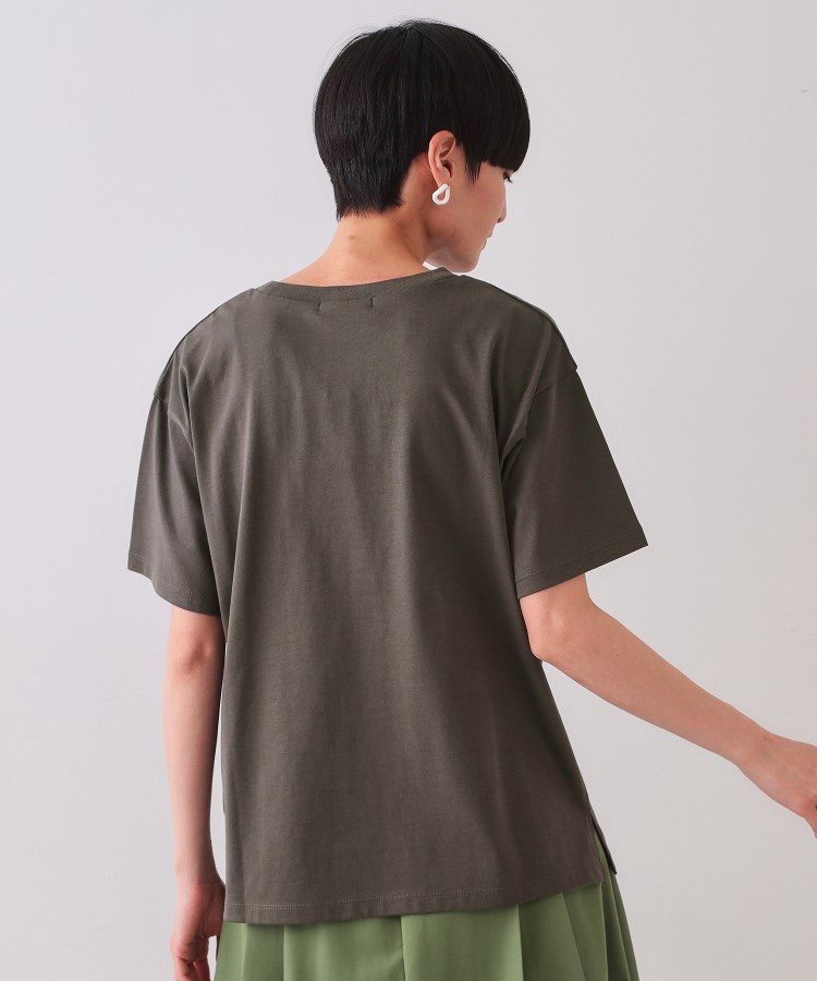 オペークドットクリップ(OPAQUE.CLIP)のフロッキーロゴTシャツ【洗濯機洗い可】16