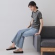 オペークドットクリップ(OPAQUE.CLIP)のベロアTシャツ【洗濯機洗い可】2