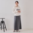 オペークドットクリップ(OPAQUE.CLIP)のラメAラインロングスカート【洗濯機洗い可】2