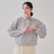 オペークドットクリップ(OPAQUE.CLIP)の《andGIRL掲載》ストライプフォルムシャツ【洗濯機洗い可】 ホワイト(301)