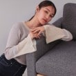 オペークドットクリップ(OPAQUE.CLIP)の配色フレアスリーブワイドリブニット【洗濯機洗い可】2