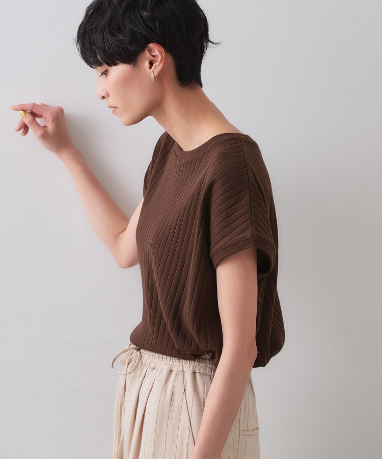 オペークドットクリップ(OPAQUE.CLIP)のワイドリブフレンチTシャツ【洗濯機洗い可】5