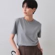 オペークドットクリップ(OPAQUE.CLIP)のラメベーシックTシャツ【洗濯機洗い可】 チャコールグレー(614)