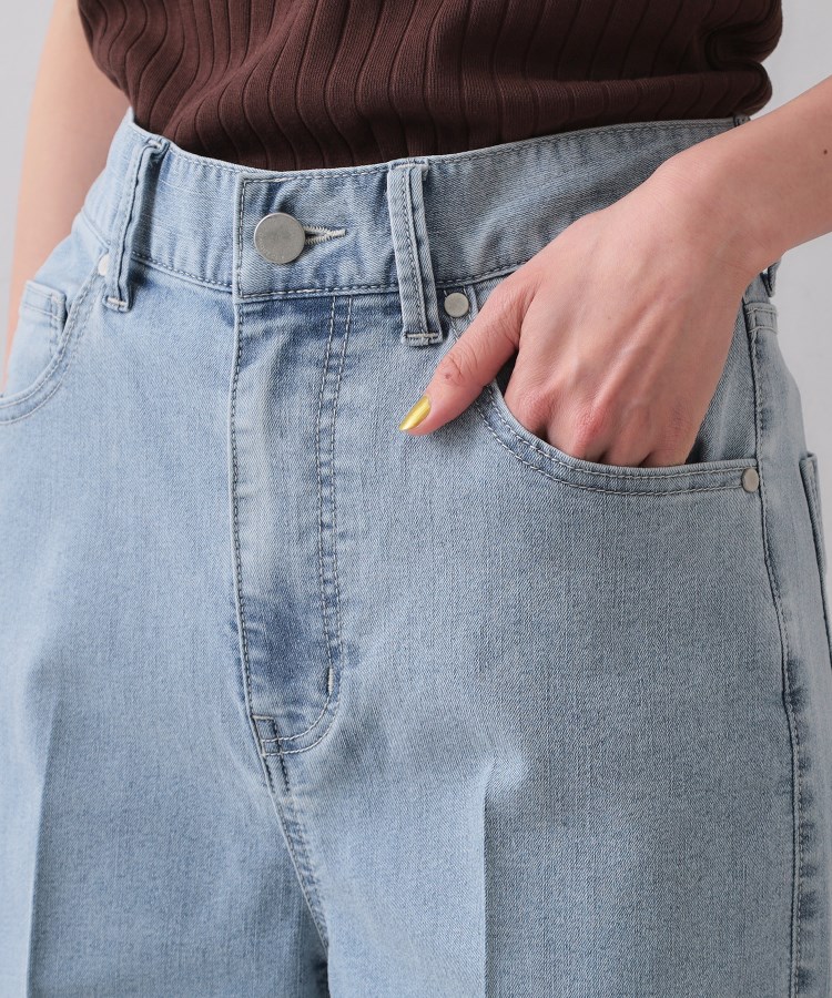 オペークドットクリップ(OPAQUE.CLIP)のストレッチライトオンスワイドデニム【洗濯機洗い可】14