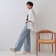 オペークドットクリップ(OPAQUE.CLIP)のストレッチライトオンスワイドデニム【洗濯機洗い可】4