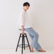 オペークドットクリップ(OPAQUE.CLIP)のピンタックフレアシャツ【洗濯機洗い可】2