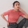 オペークドットクリップ(OPAQUE.CLIP)のストライプリブカットソー【洗濯機洗い可】 レッド(162)