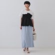 オペークドットクリップ(OPAQUE.CLIP)のシアーギンガムドッキングペプラムカットソー【洗濯機洗い可】2
